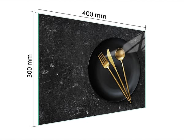 GLAS SKÄRBRÄDA 40x30 KÖK