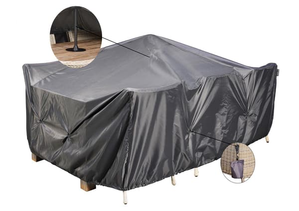 Homms 7812 AeroCover grå polyester trädgårdsskydd viktpåse set