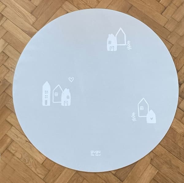 PRIME Scandi Mist rund gummimåtte