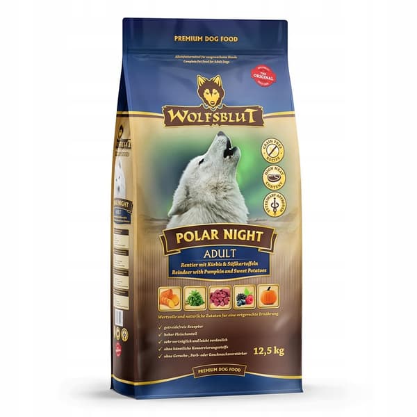 WOLFSBLUT Polar Night torrfoder för vuxna hundar 12,5 kg