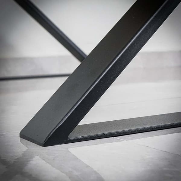 Bordsben i metall typ X 80x71 cm SVART