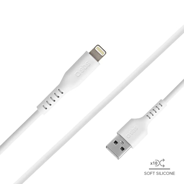 USB-A iPhone Lightning -kaapeli - valkoinen