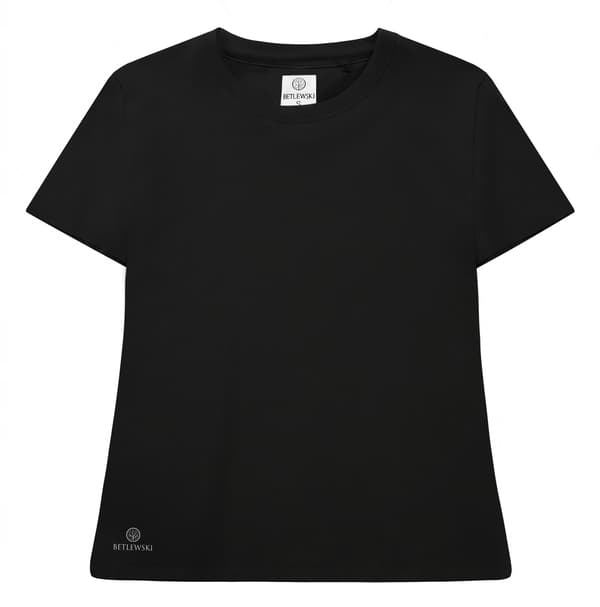 BDTS-01 M SORT bomulds-T-shirt til kvinder SIENNA