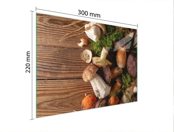 GLAS SKÄRBRÄDA 30x22 CHAMPINJONER