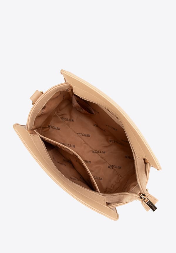 Wittchen axelväska i monogrambeige, ekoläder, för damer