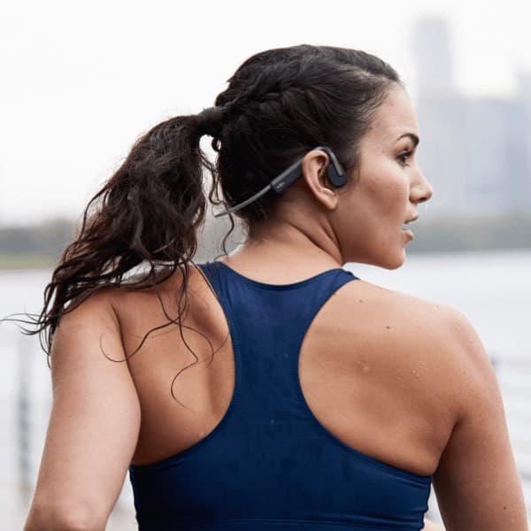 Shokz OpenMove grå hörlurar