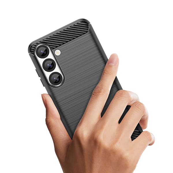Silikonbaksida för iPhone 16e Carbon Case – svart