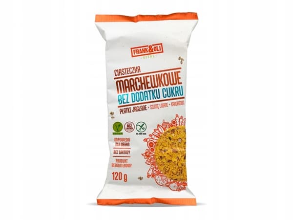 Frank&Oli hirse- og gulerodskager 120 g