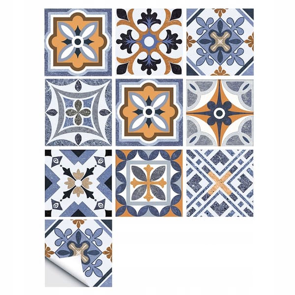 Selvklæbende PVC-patchwork-paneler, sæt med 10 tapet 20x20 cm ZM-06-032
