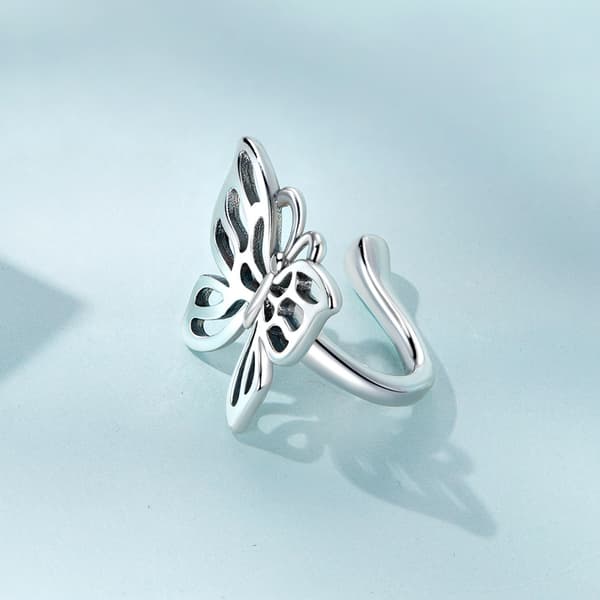 Pendiente de mariposa en plata 925