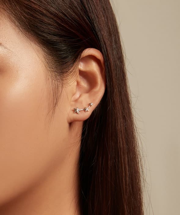 Pendientes Estrella de Plata Pendientes de Plata 925