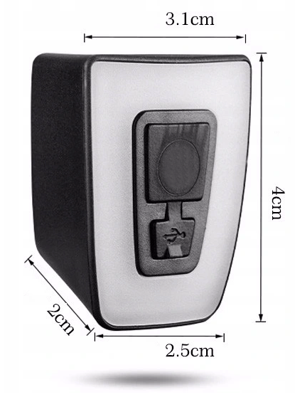 ROXAR Baglygte til cykelhjelm USB IPX5 20LM