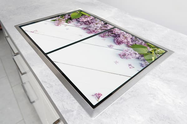 GLASPLADE TIL KØKKEN 2x35x52 LILLA