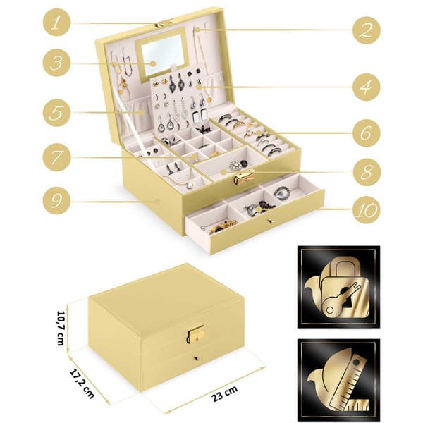 Smykkeskrin MS-709 Massido - guld