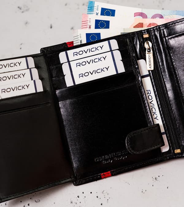 Rovicky Herre Læderpung med RFID