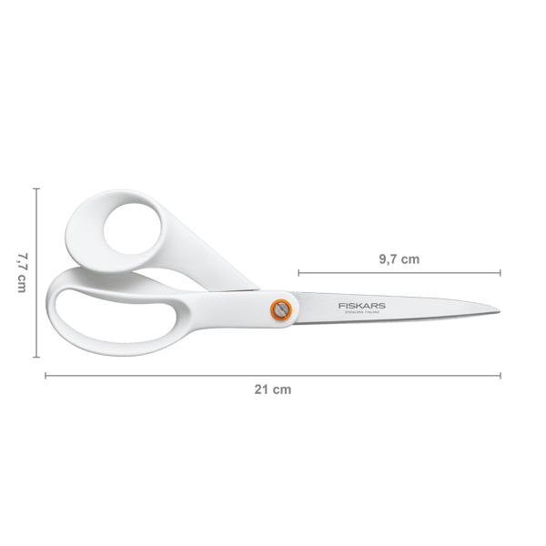 Fiskars Functional Form universel små saks, skarp, stål, 21 cm