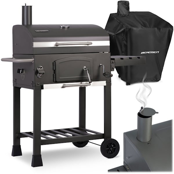 Berdsen BD-891 kolgrill med lock, svart