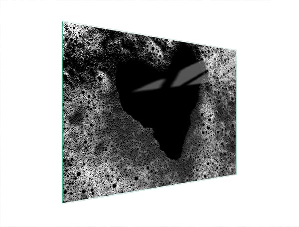 GLAS SKÄRBRÄDA 40x30 HJÄRTA