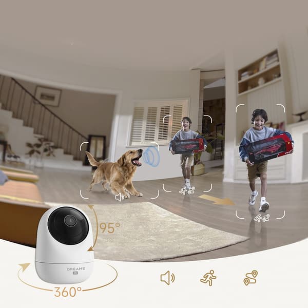 2K IR Wi-Fi Bluetooth inomhus säkerhetskamera - Vit