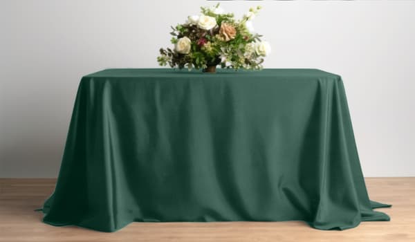 Pöytäliina matte sametti pullovihreä 230x230cm