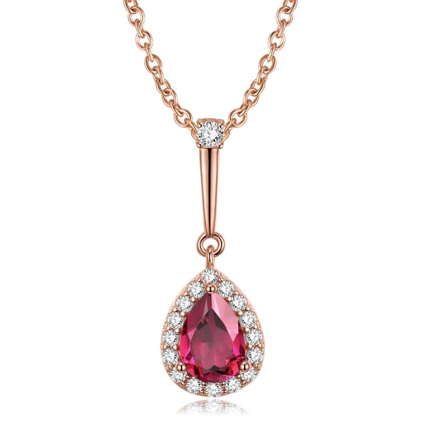 Collar de cadena de plata 925 con granate Trusky