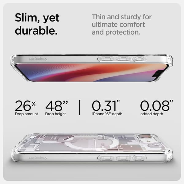 iPhone 16e Zero One Ultra Hybrid MagSafe-etui – hvid