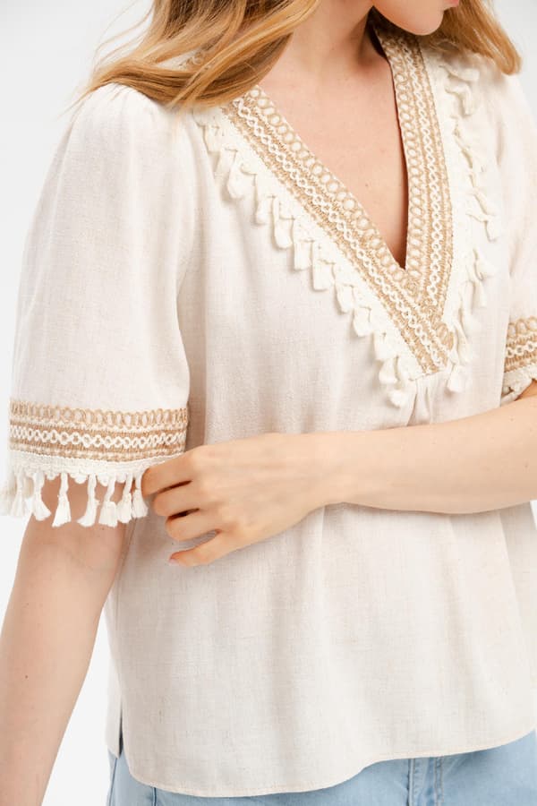 Damebluse Amanda Lys Beige 38