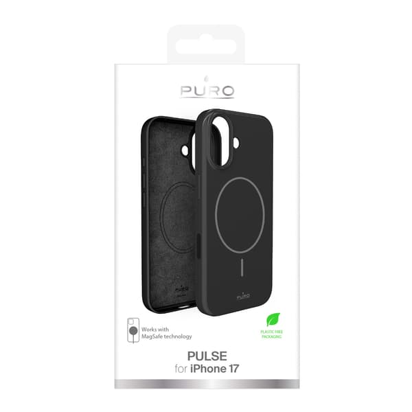 Pulse polycarbonat beskyttelsesetui til iPhone 17 - sort