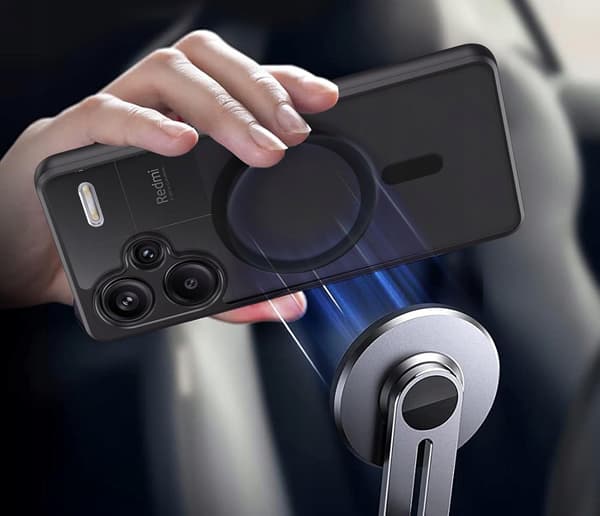 Magsafe-skal mat sort til Xiaomi Redmi Note 13 Pro Plus 5G