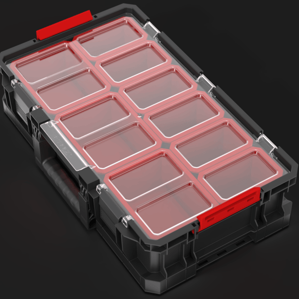 QBRICK SYSTEM TWO ORGANIZER Plus med lock stor verktygslåda 14,3 l