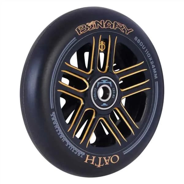 Oath Binary 110mm Hjul för Sparkcykel 2-pack | Svart Orange