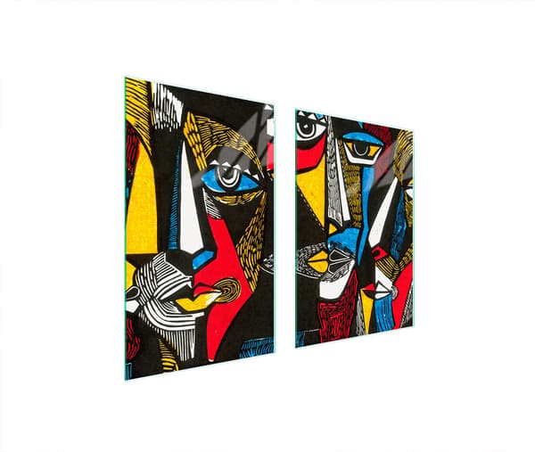 GLASSKYDDSPLATTA FÖR KÖK 65x52 POP ART.