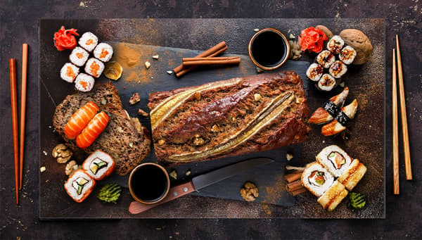 Lasinen suojalevy liedelle 90x52 Leipä
