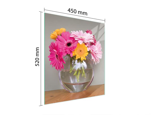 GLAS SKÆREBRÆT 45x52 BLOMSTER