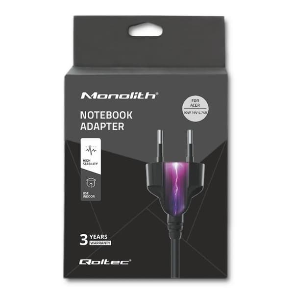 Qoltec-verkkolaite Acerille 90W 19V 4.74A 5.5*2.5