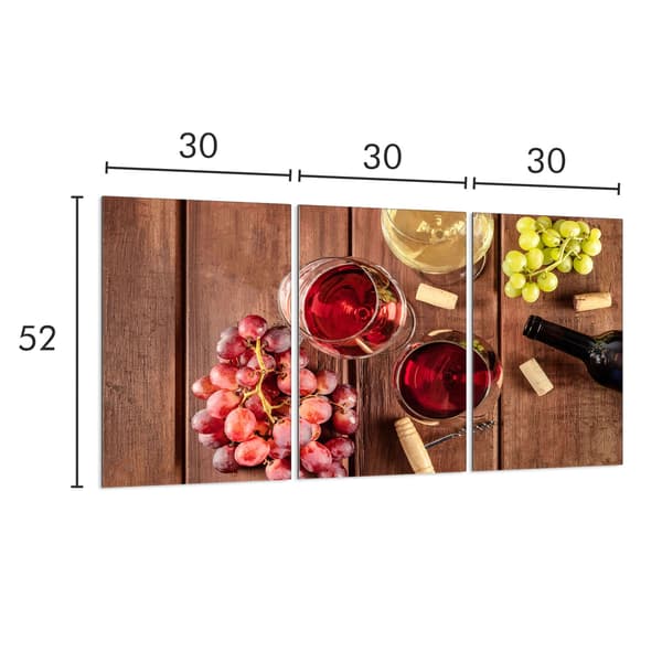 Skyddsplatta i glas för spis 3x30x52