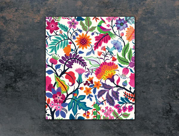 GLAS SKÆREBRÆT 45x52 BLOMSTER