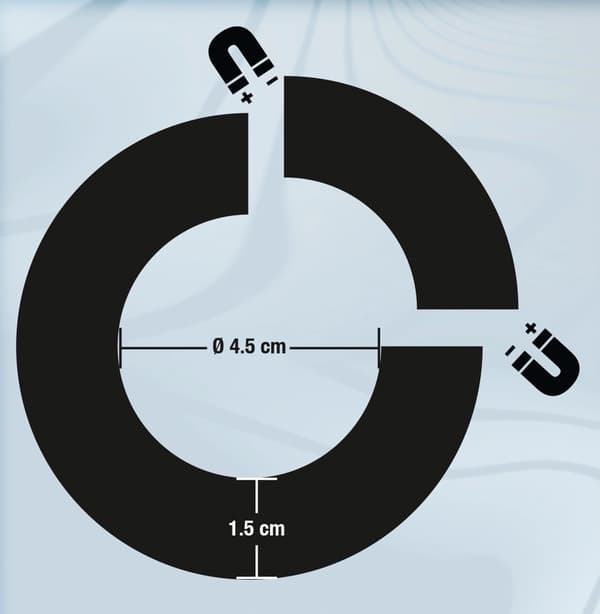 Sextreme Stål Penisring Magnetisk Kuglestrækker 45 mm
