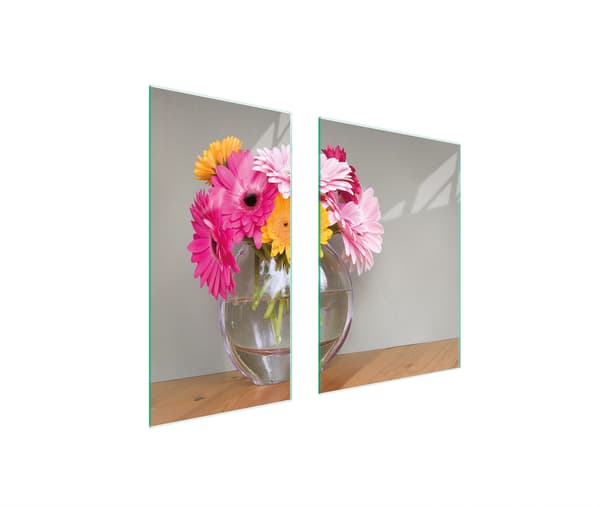 GLASBESKYTTELSESPLADE 75x52 BLOMSTER
