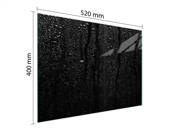 SKÄRBRÄDA I GLAS 52x40 SVART