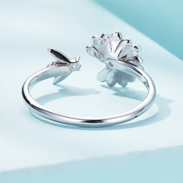 Trusky Silver Justerbar Blomring 925 Silver