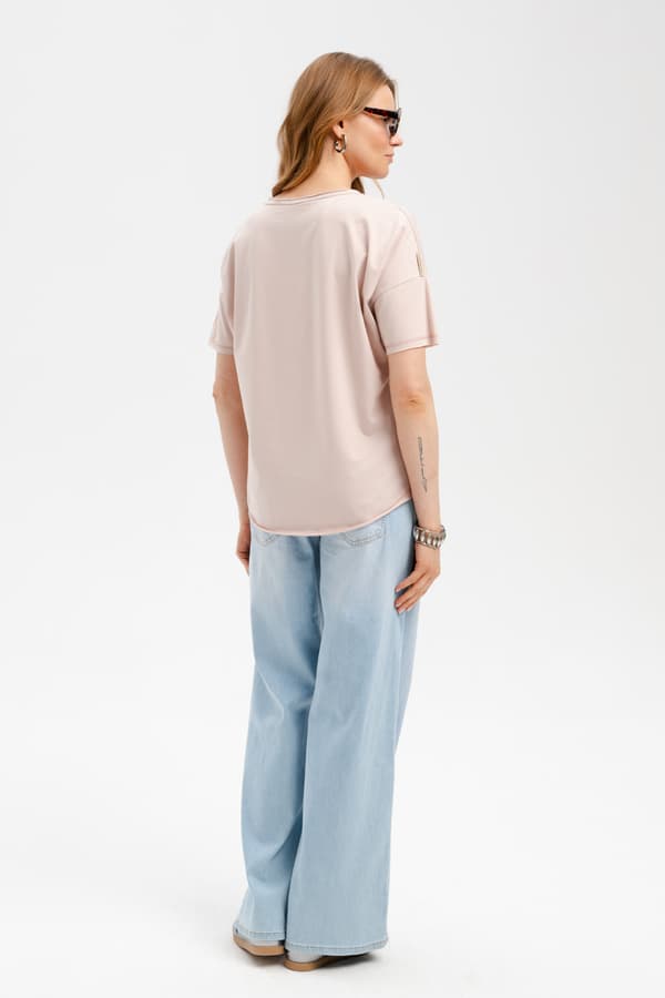 Damebluse Elma Lys Beige 44/46