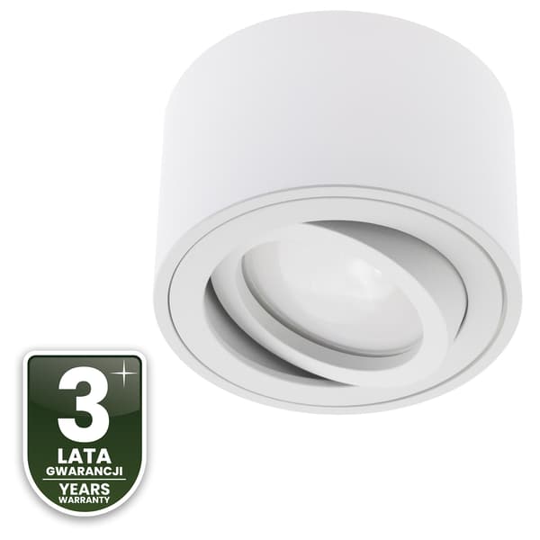 Väggmontering halogenspot rörlig rund vit 50mm AMAT-S LUMILED