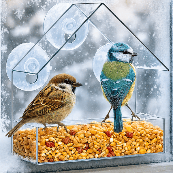 GARDENLINE FUGLEFODERHUS TRANSPARENT 2-DELT EDA 4380