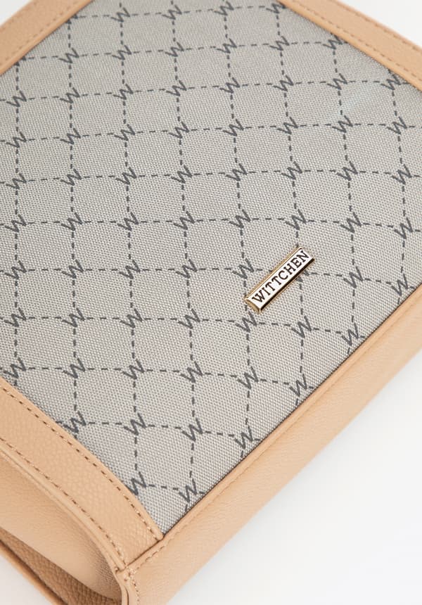 Wittchen axelväska i monogrambeige, ekoläder, för damer