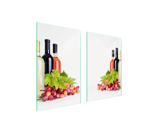 GLASBESKYTTELSESPLADE TIL KØKKEN 65x52 VIN