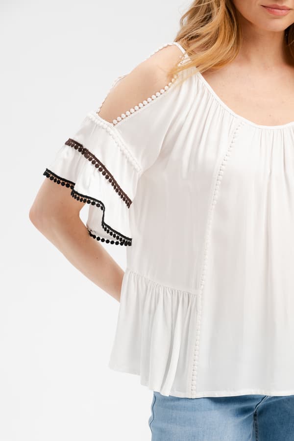 Nannie Damebluse Ecru 36/38