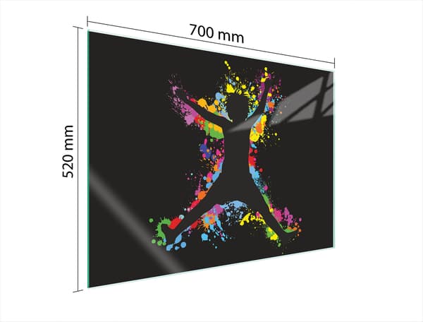 GLASBESKYTTELSESPLADE TIL KOMFUR 70x52 FUN