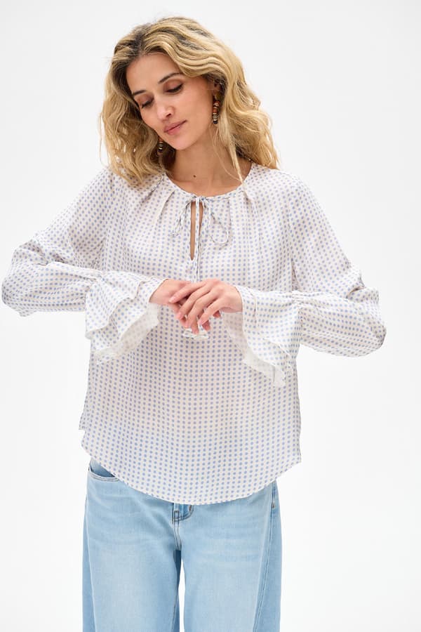 Isa Lyseblå Damebluse 38