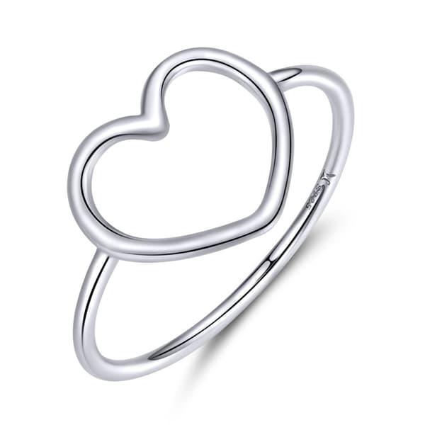 Silverring 925 Hjärtring Storlek 19